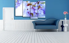 Модульная картина "Белая лазурь"