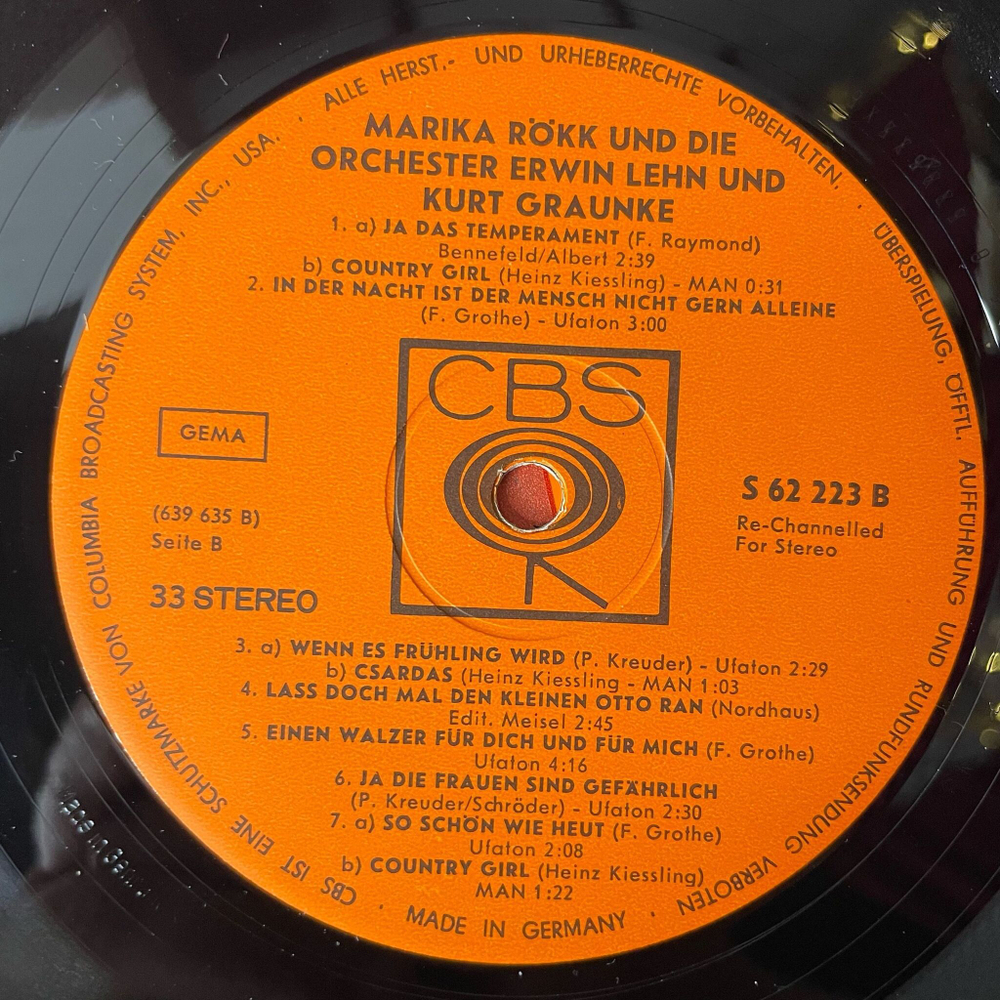 Винтажная виниловая пластинка LP Марика Рекк Marika Rokk Ich Brauche Keine Millionen (Germany 1972)