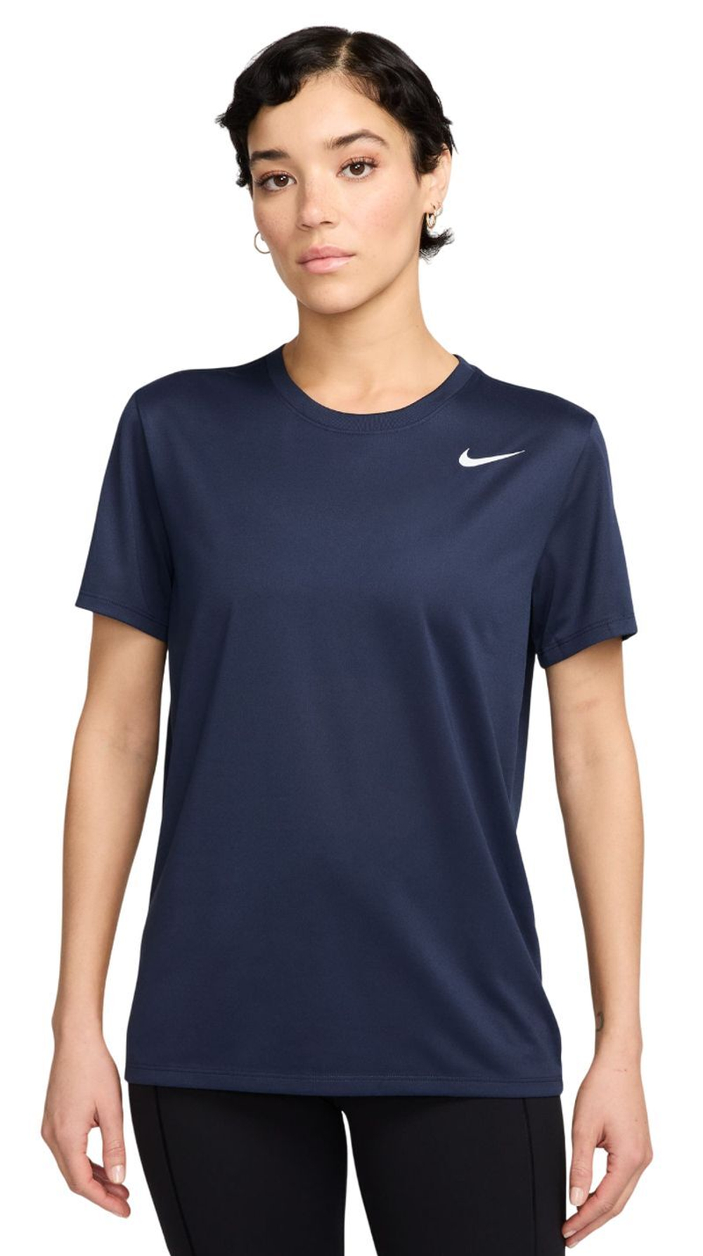 Женская теннисная футболка Nike Dri-Fit - midnight navy/white