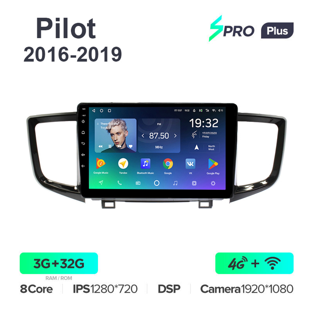 Teyes SPRO Plus 9"для Honda Pilot 2016-2019