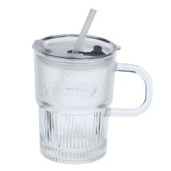 GAEM Кружка с трубочкой, 400 мл, L12 W7,5 H12 см, 4в.