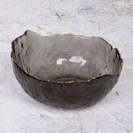 Салатник стеклянный «ICE CRYSTAL» 16см графит