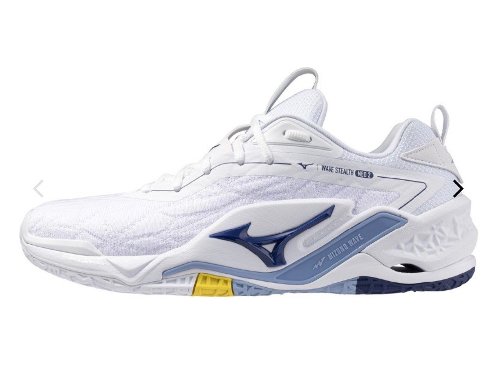 MIZUNO, WAVE STEALTH NEO 2(U), HANDBALL, White/BellwetherBlue/BelAirBlu, MEN, US 12 /EUR 46 /UK 11 /СМ 30