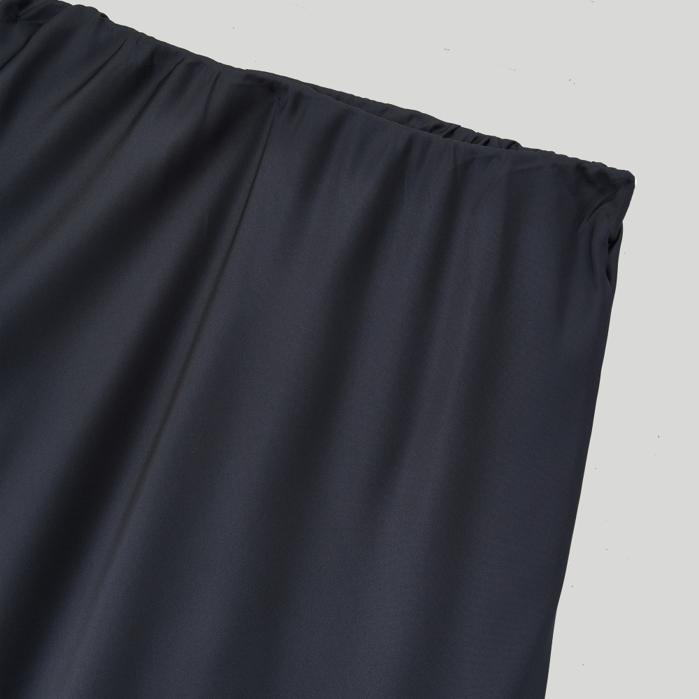 Silk Long Skirt Dark-Grey