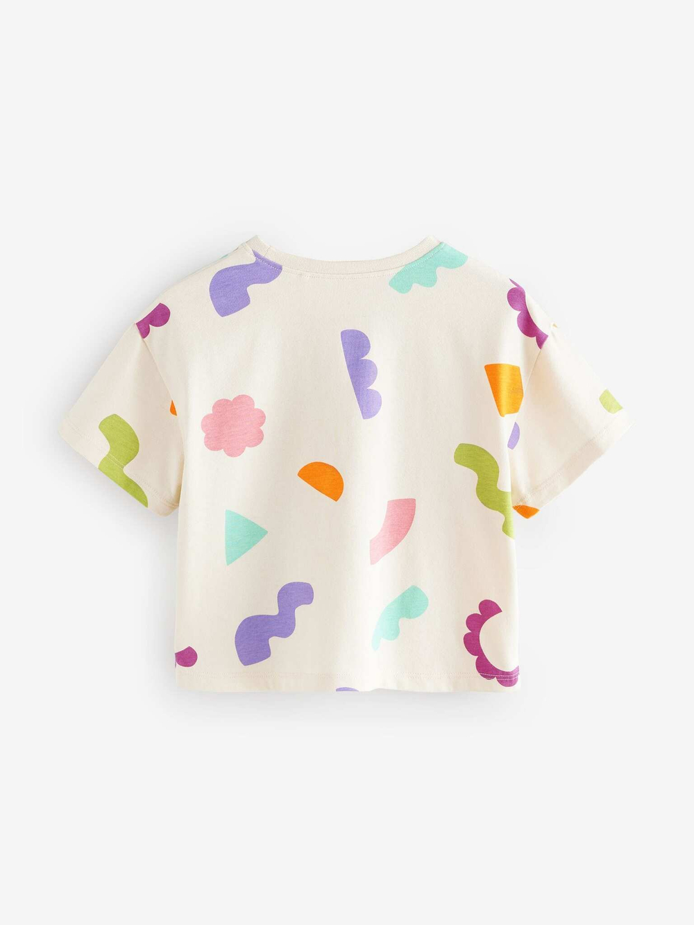 Футболка для девочки Next E65-357, 4 шт., Хаки, Бирюзовый, Молочный