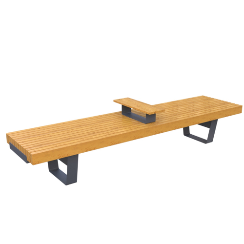 Лавка Rail Road 02 продольная с подлокотником