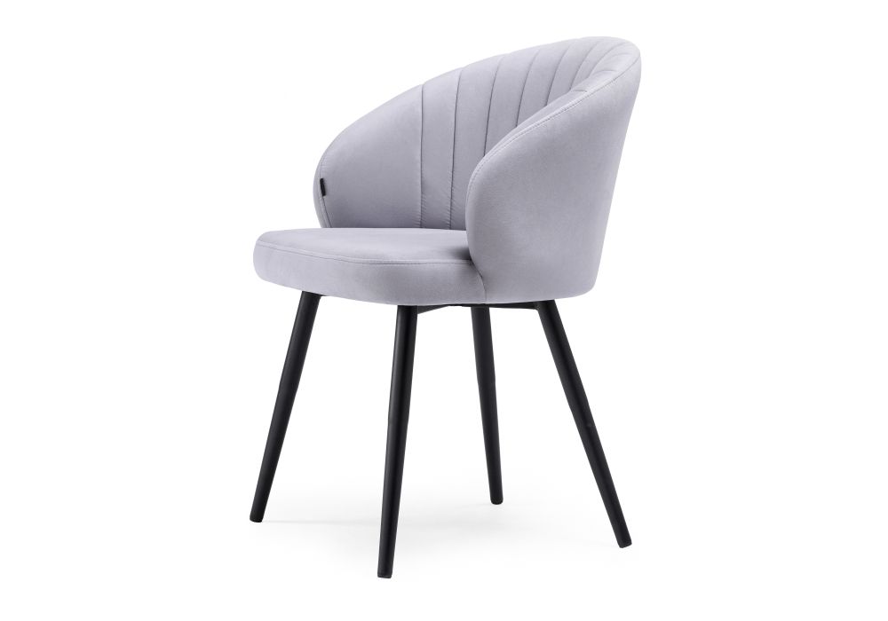 Стул на металлокаркасе Бэнбу черный / velutto 49