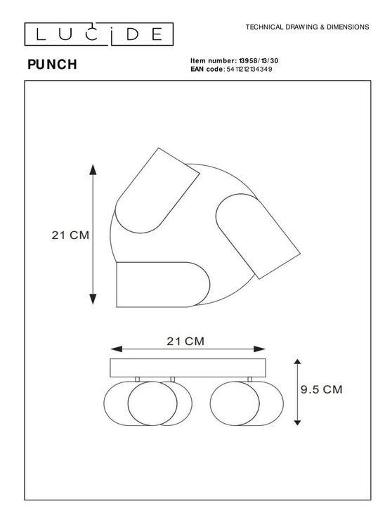 Спот Lucide Punch 13958/13/30