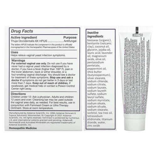 Femmesil, кусковое мыло для очищения влагалища и мазь Ultra Therapy, набор из 2 предметов