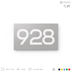 Номер на дверь 928, табличка на дверь для офиса, квартиры, кабинета, аудитории, склада, серая 120х70 мм, Айдентика Технолоджи