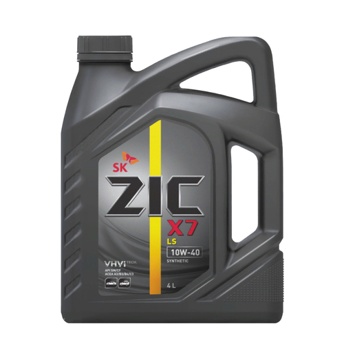 Масло ZIC X7 LS 10w40 SN/CF C3 (4л) синтетика