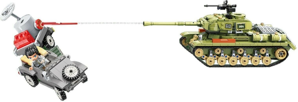Конструктор Qman CombatZones 21014 Танк, 858 дет.