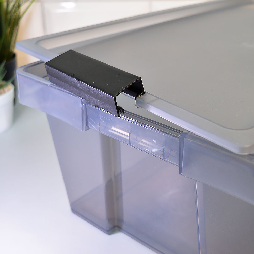 Ящик для хранения 14л "Хенди", черный/прозрачный