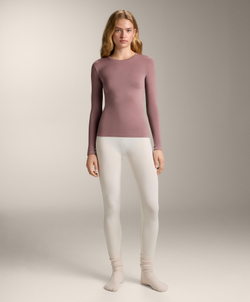 Oysho Бесшовная термофутболка базового слоя с длинными рукавами, фиолетово-розовый