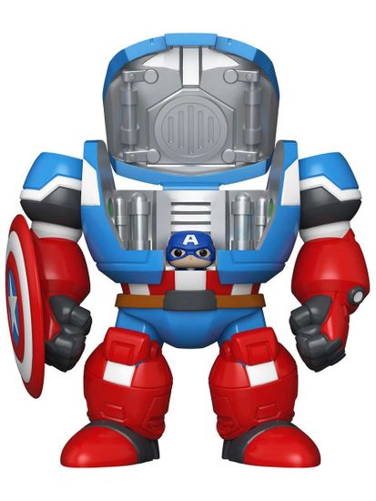 Набор Funko Bitty POP! Bitty Bot Marvel What If Captain America Mech with Captain America 91388 / Фигурка Фанко Битти Бот по мотивам вселенной "Марвел", Капитан Америка