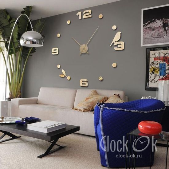 Настенные 3D часы Spring