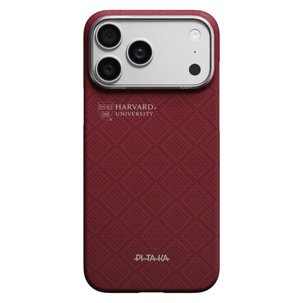 Чехол Pitaka Edge Case для iPhone 17 Pro Max, Гарвардский багровый | Harvard Crimson