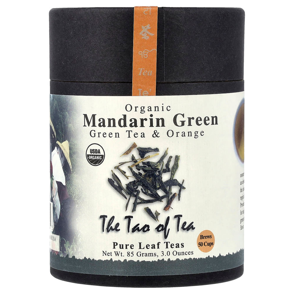 The Tao of Tea, Органический зеленый чай и апельсин, мандарин и 85 г (3 унции)