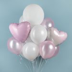 Шар (12''/30 см) Розовый, металлик, 100 шт.