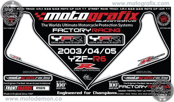 Наклейка Motografix NY002U для мотоциклов YAMAHA R6 &#39;03-05