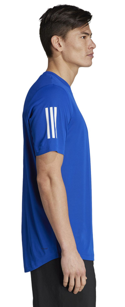 Теннисная футболка Adidas Club 3-Stripes T-Shirt - Blue