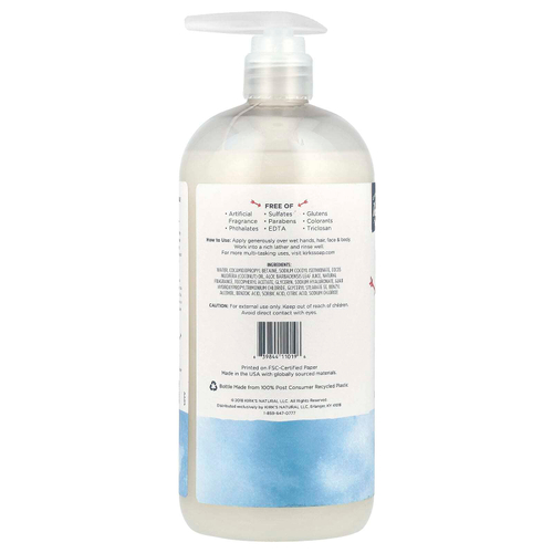 Kirk's, Head To Toe, питательное очищающее средство, 3 в 1, оригинальная свежесть, 946 мл (32 жидк. унции)