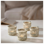 Подсвечник IKEA SLIPPRIG (СЛИППРИГ), Стеклянный с соломенным декором