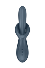 Серый вибратор-ротатор с функцией нагрева Heat Flex 4 - 23 см. (Цвет: серый)