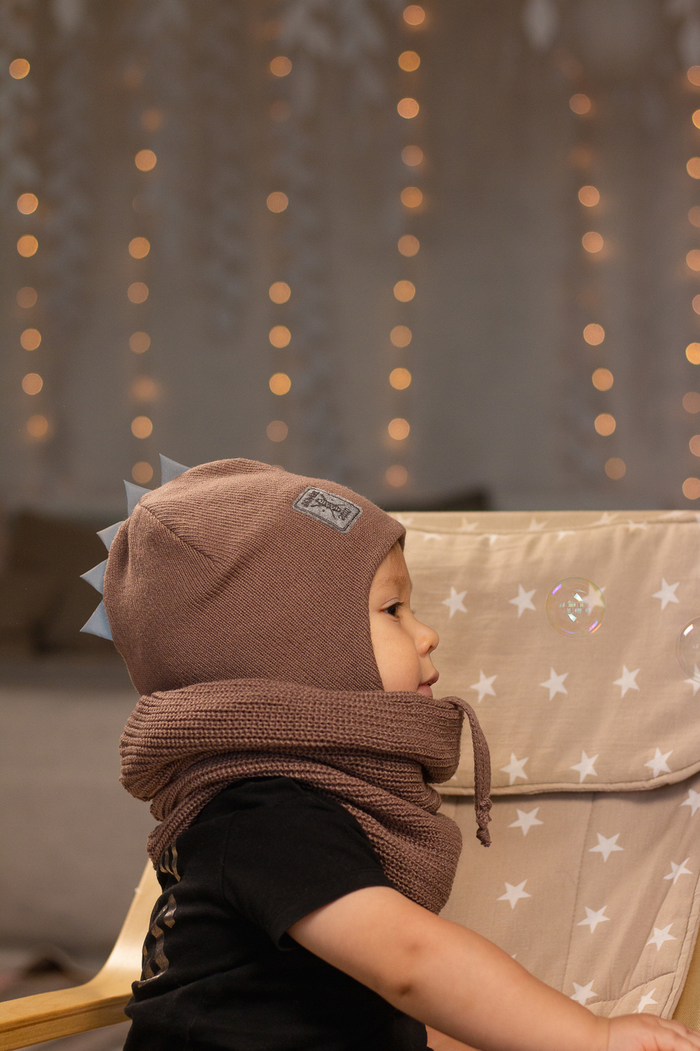 Шапка весенняя/осенняя вязаная ОРЕО (Какао)