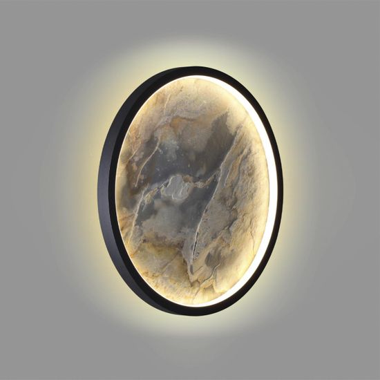 5078/25L L-VISION ODL24 539 черн./серо-беж./металл/натур.камень/акрил Настен.-потолочн.cветильн. LED 25W 3000K STOFLAKE