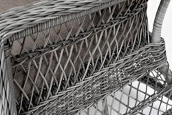 "Гранд Латте" диван трехместный из искусственного ротанга, цвет графит