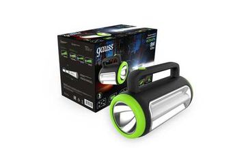 Фонарь прожекторный 8W lead acid 1500mAh GF603 черный/зеленый Gauss