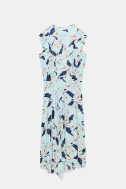 ZARA ПЛАТЬЕ С ПРИНТОМ — ZW COLLECTION, РАЗНОЦВЕТНЫЙ