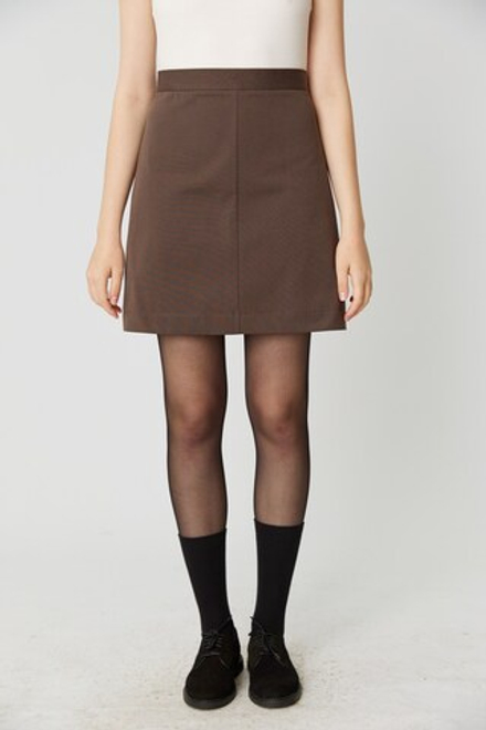 Мини-юбка из коричневого хлопка