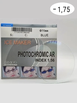 Линза для очков стигматич. 1шт  ICE MAKER -1.75 d 70 ind 1.5