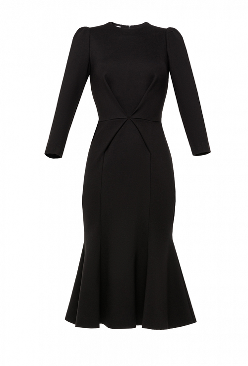 Трикотажное платье - годе чёрное 01-07-21 manito