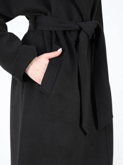 Пальто демисезонное длинное с поясом