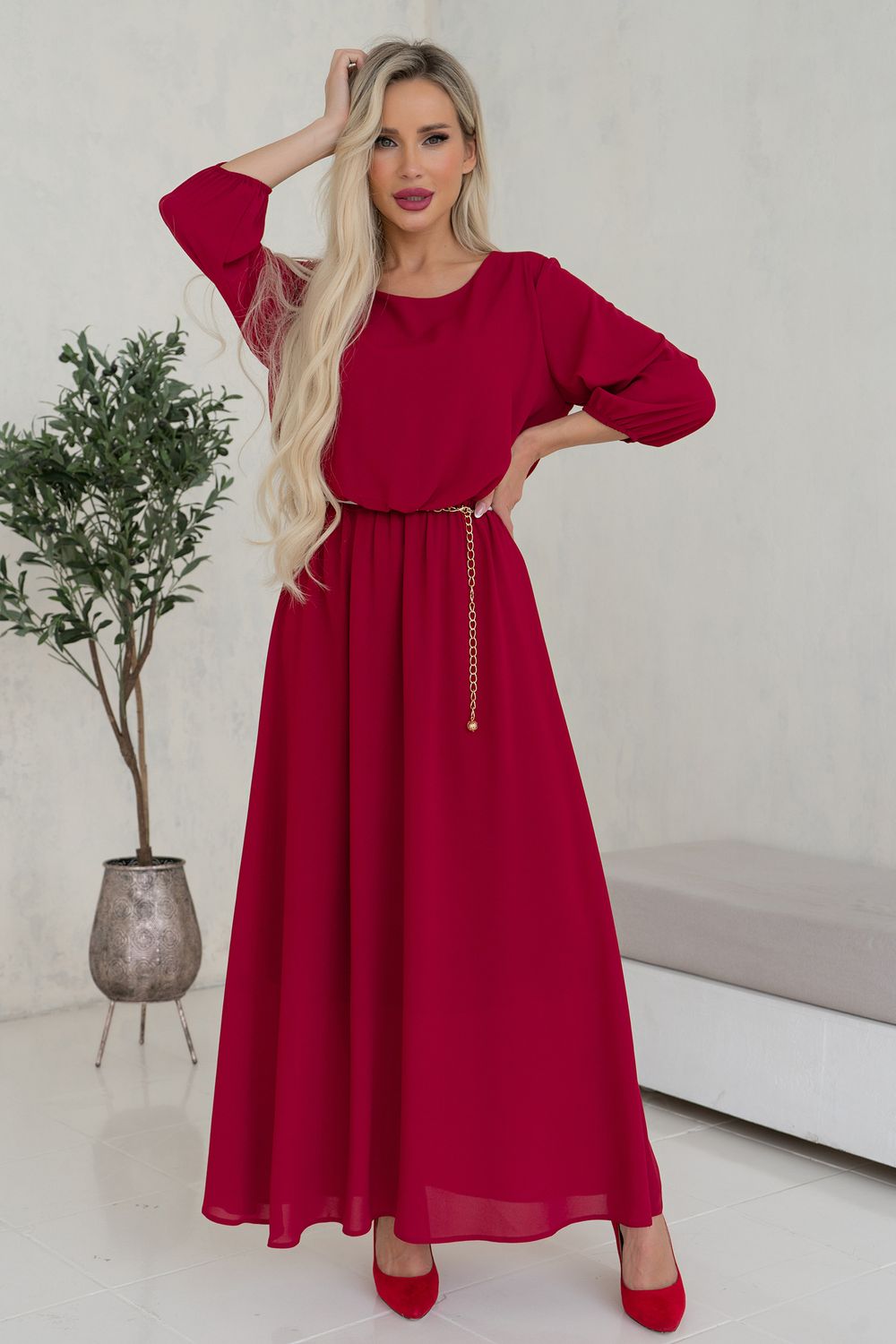 Платье Селеста (марсала)-48р-р Р11-1088/31 Nikol