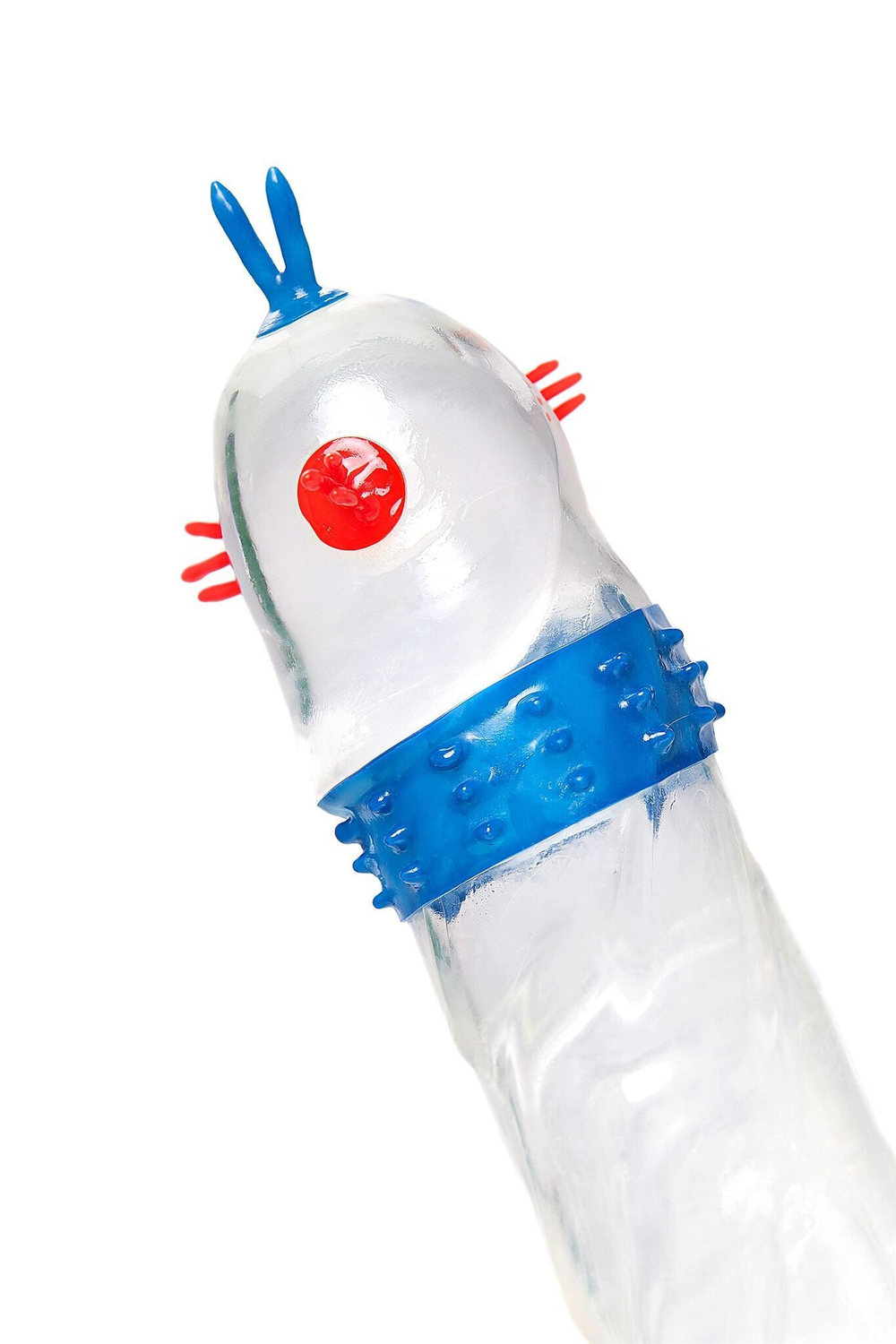 Стимулирующий презерватив «Убойный бурильщик» с ароматом тропических фруктов - 1 шт. (Цвет: прозрачный)