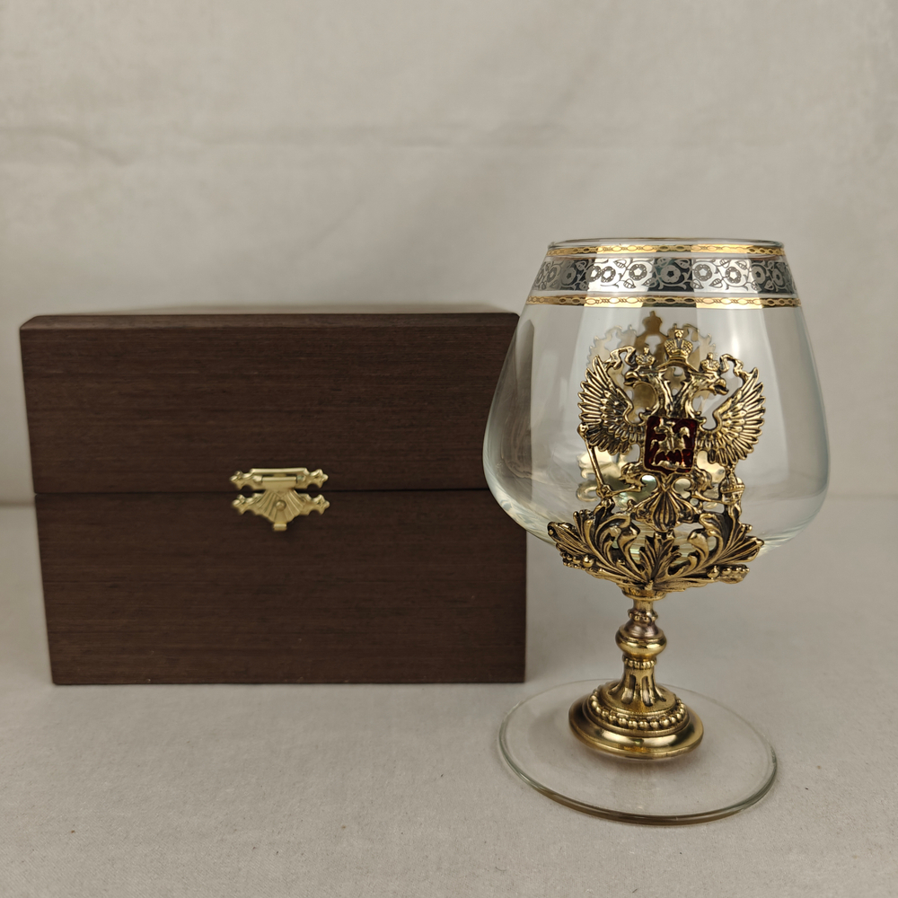 Бокал для коньяка "Россия" в футляре VIP