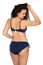 Купальный лиф со вставками из ткани с медным отливом (Размер: 75G) (Цвет: темно-синий)