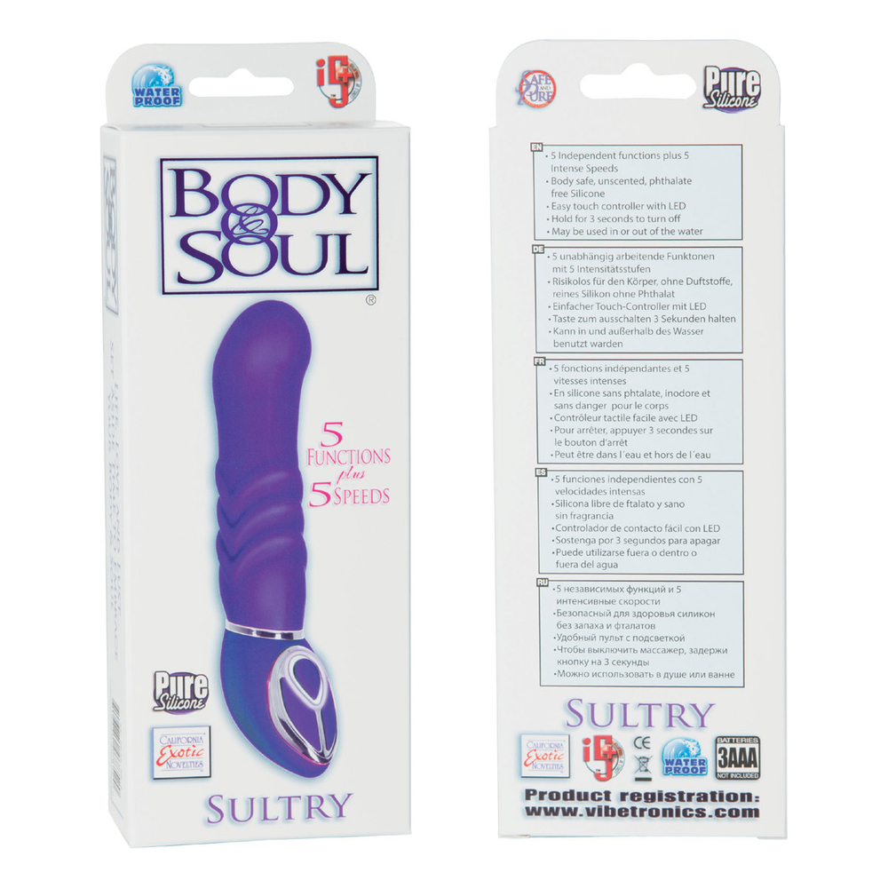 Фиолетовый вибратор Body & Soul Sultry