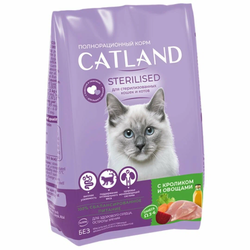 Сухой корм TM Catland кошек и котов с кроликом и овощами 1300 гр