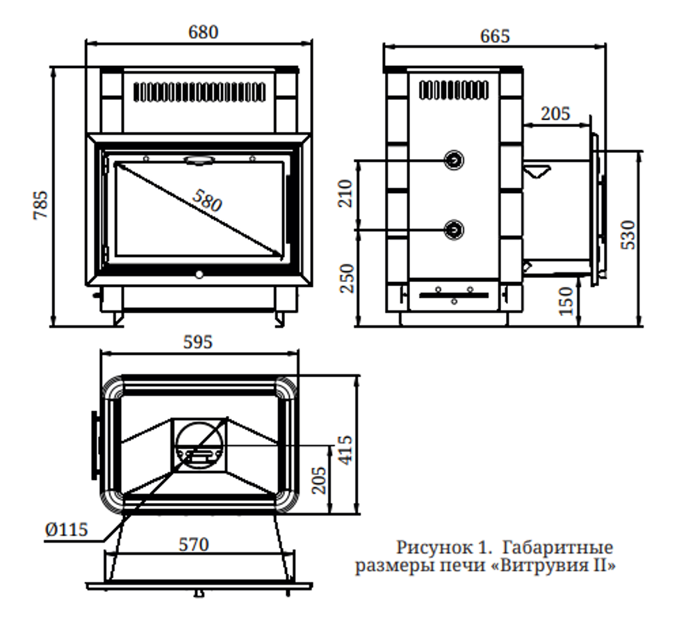 Банная печь Витрувия II Inox БСЭ ТО терракота размеры