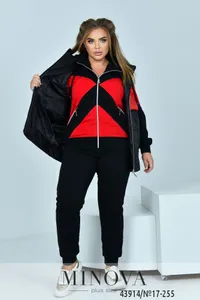 Костюм 17-255-черный-красный Minova