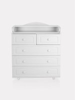 Комод "Ричард" 5 ящ. (арт.65) МДФ 800/5 (белый)
