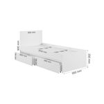 МС Мадера Кровать с ящ. К9.0М с дсп 900*2000 б/матр. (лдсп графит новый)