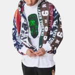 A Bathing Ape Fans Scarf Full Zip Худи