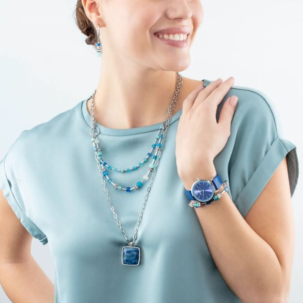Колье-трансформер 4-in-1 Coeur de Lion Turquoise 4715/10-0600