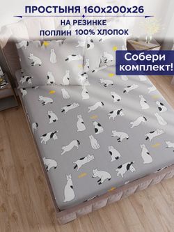 Простынь на резинке Сказка "Локи" 160х200 см